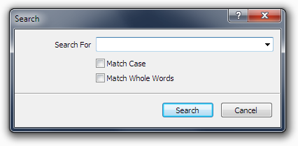 The Search Dialog box.